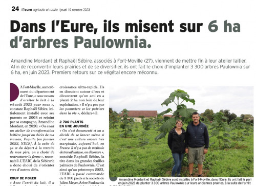 REPORTAGE. Ces agriculteurs bretons plantent des paulownias, véritables «  arbres à oxygène »